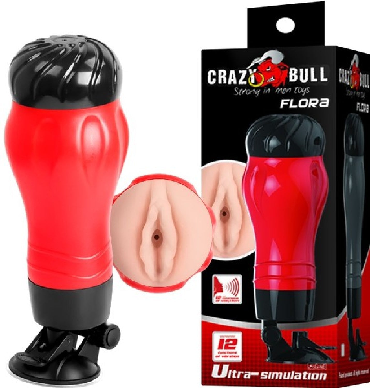 Flora Pussy Masturbator – Vibrating Male Stroker with 12 Functions Secondary image