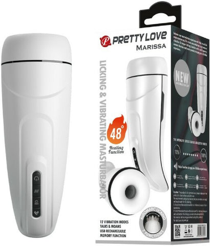 Pretty Love Marissa – Rechargeable Licking and Vibrating Masturbator with 7 Patterns and 12 Intensity Levels > Sex Toys For Men > Masturbators Premium