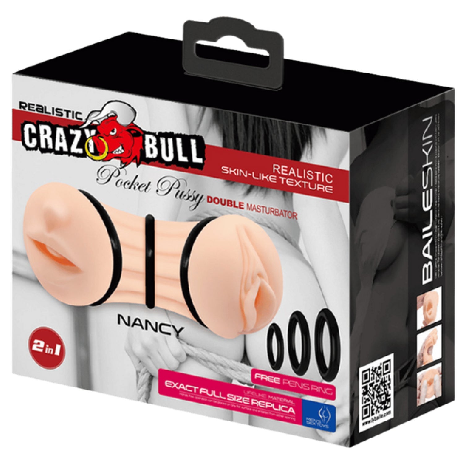 Nancy Pocket Pussy – Double Ended Ribbed Masturbator Sleeve Secondary image