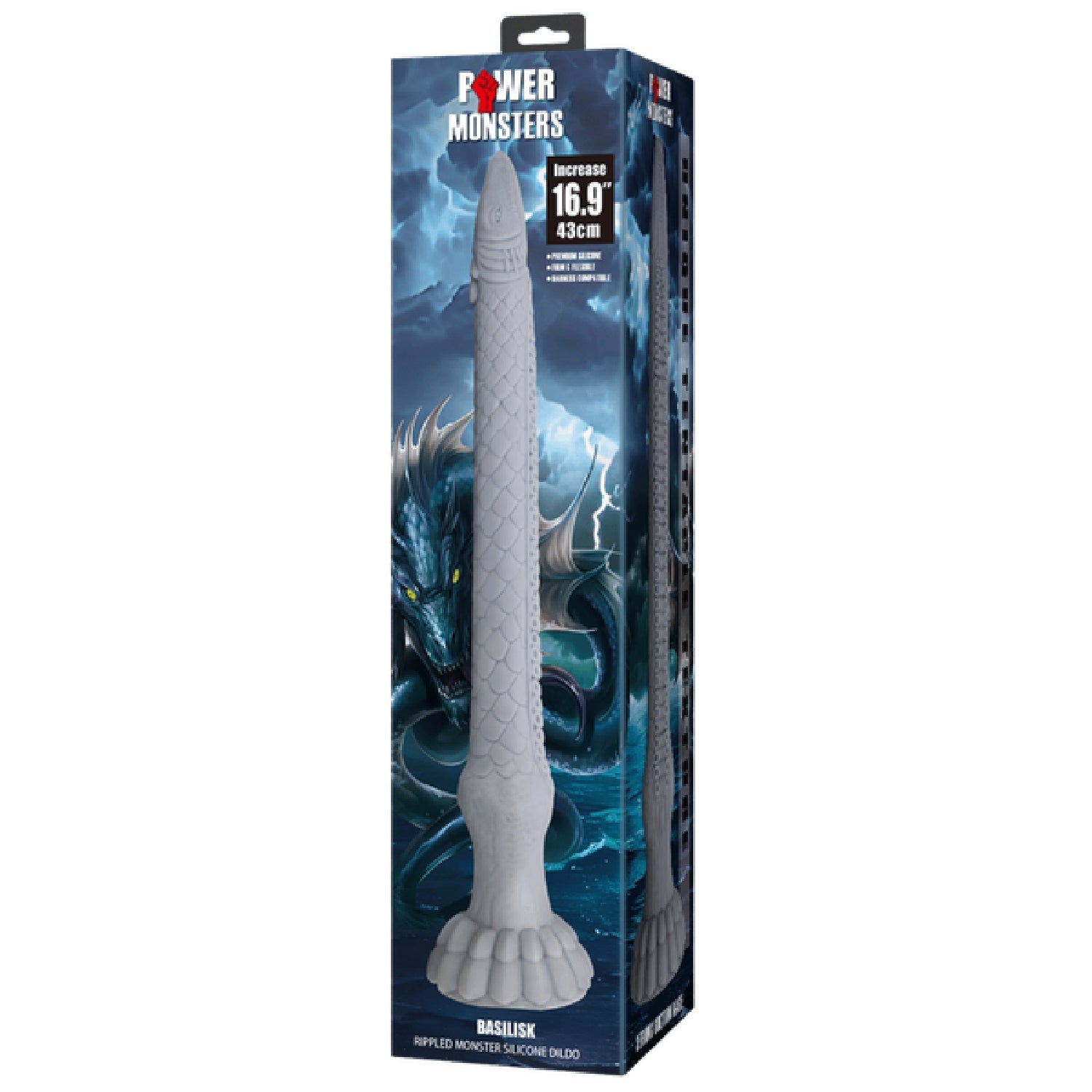 Basilisk Rippled Monster – 16.9 Inch Silicone Dildo > Dildos > Fantasy