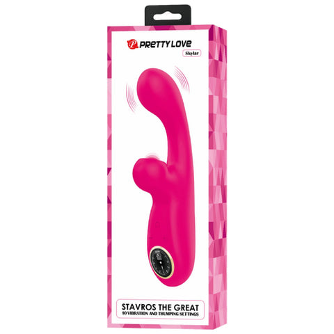 Rechargeable Skylar – Velvet Silicone Multifunction Rabbit Vibrator with Thumping and Vibration Modes > Vibrators > Ladies > Rabbit