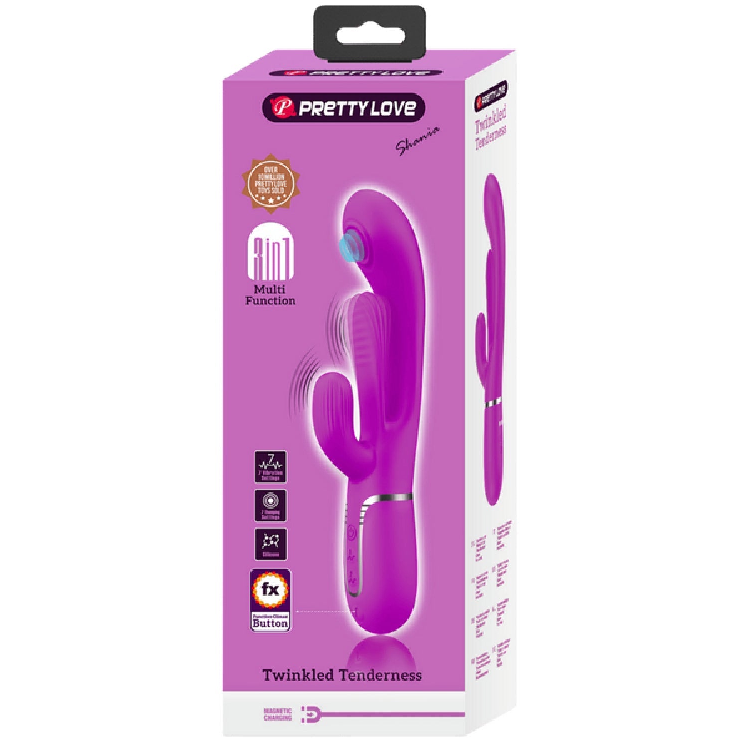 Shania 4in1 Multi-Function Rabbit Vibrator – Velvet Silicone 7 Vibration Settings Secondary image
