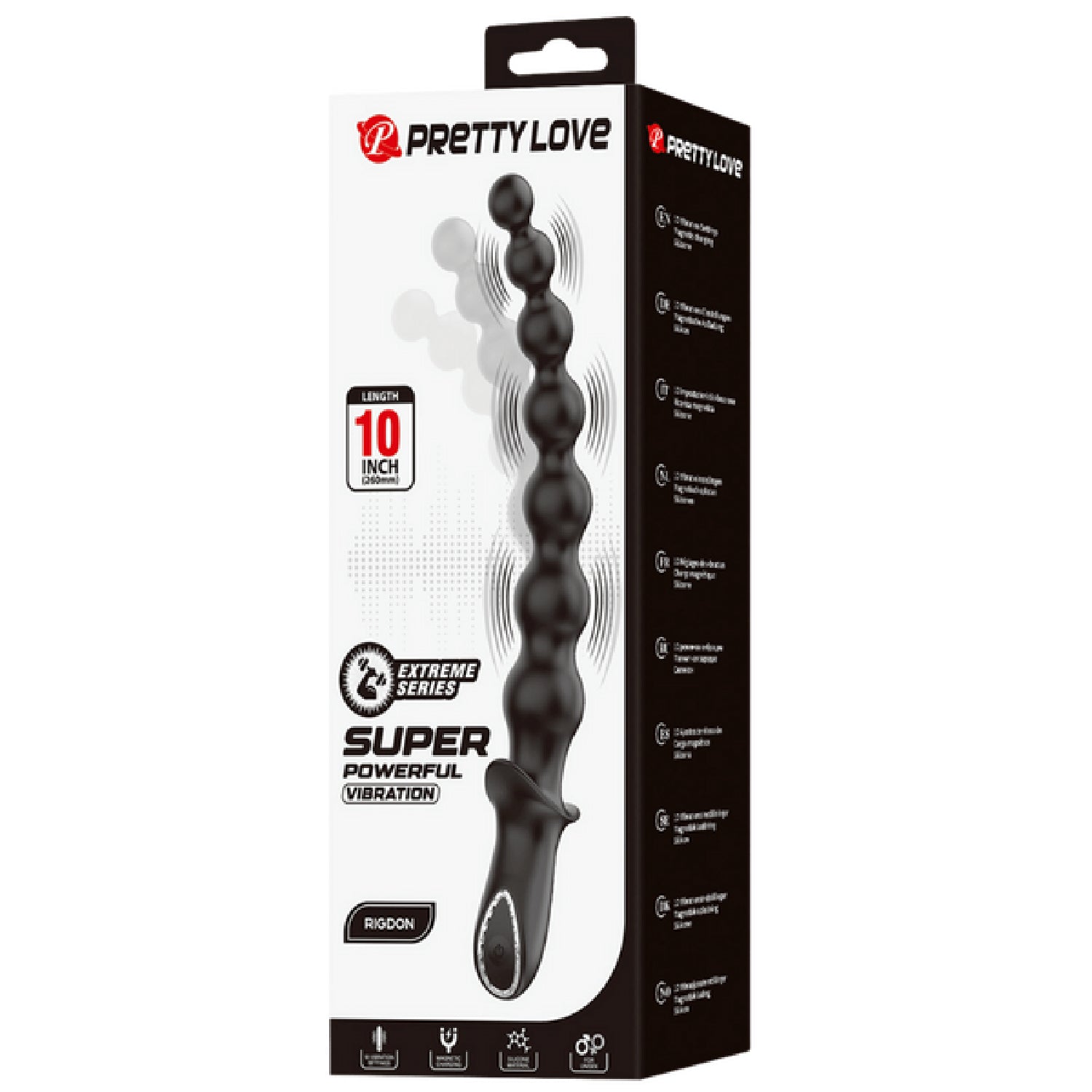Rigdon – Rechargeable 10-Function Vibrating Bullet Anal Toy with Smooth Silicone Finish > Vibrators > Mini Vibrators