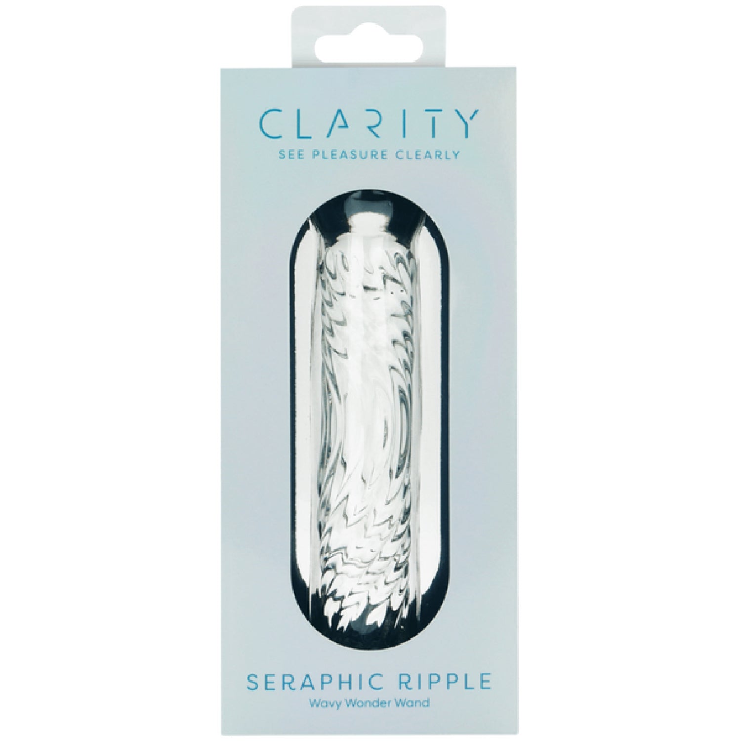 Seraphic Ripple Handblown Borosilicate Glass Dildo – Textured 6.2 Inch Insertable Length Secondary image