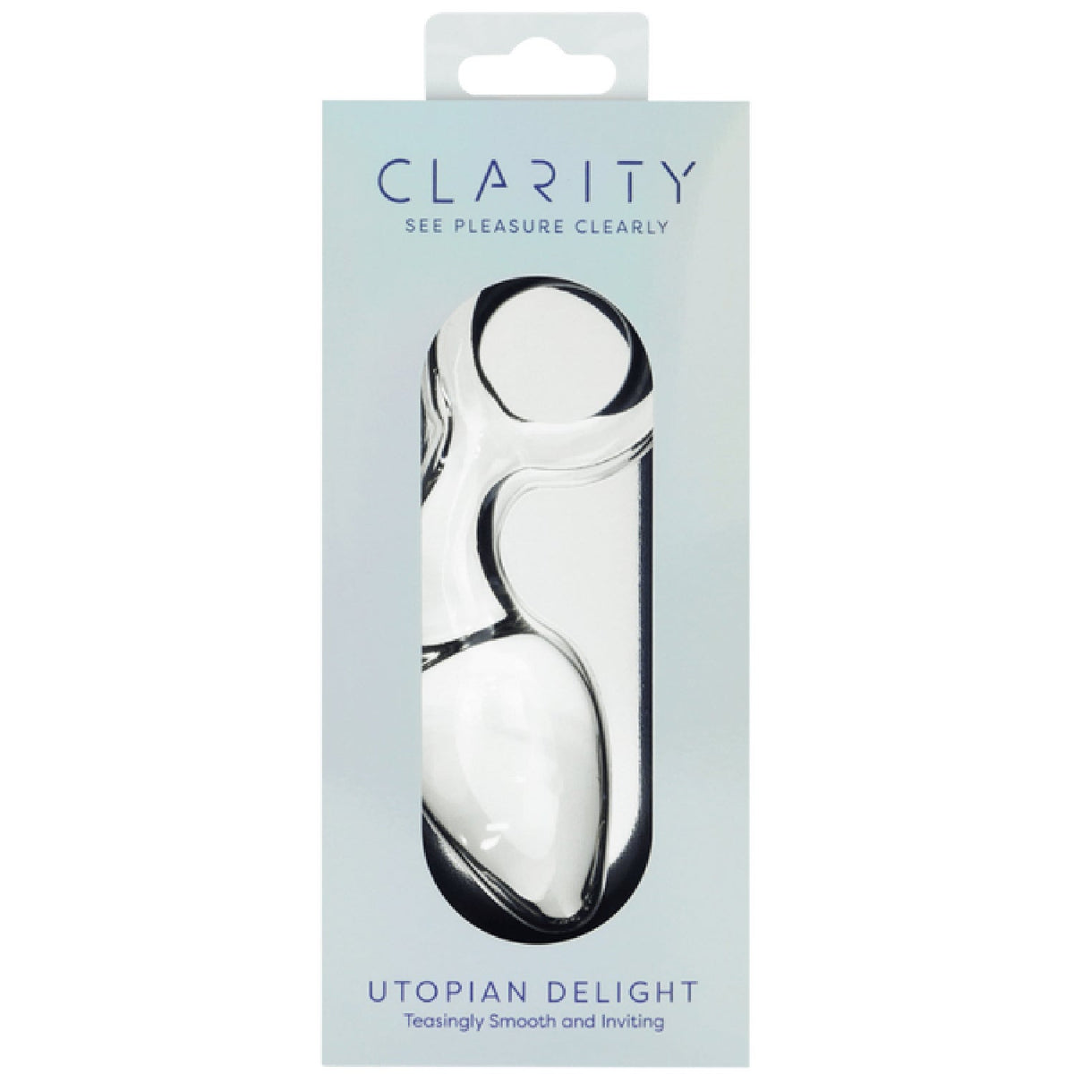 Clarity Utopian Delight – 3.5 Inch Handcrafted Borosilicate Glass Butt Plug > Glass > Dildos