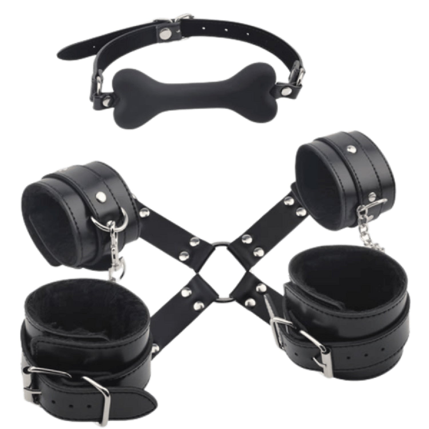 Fully Restrain Your Lover Set – Adjustable Collar Restraint Set > Bondage Gear > Restraints