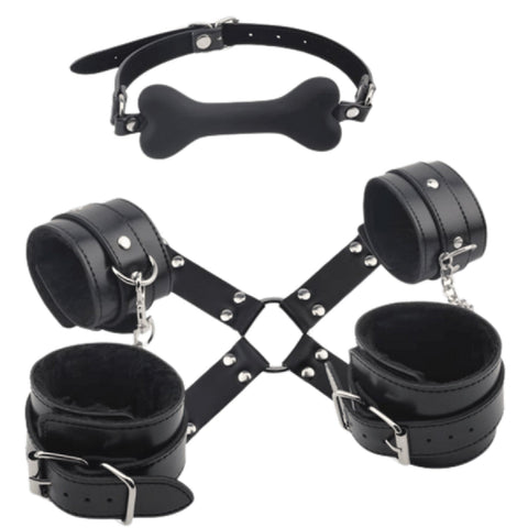 Fully Restrain Your Lover Set – Adjustable Collar Restraint Set > Bondage Gear > Restraints