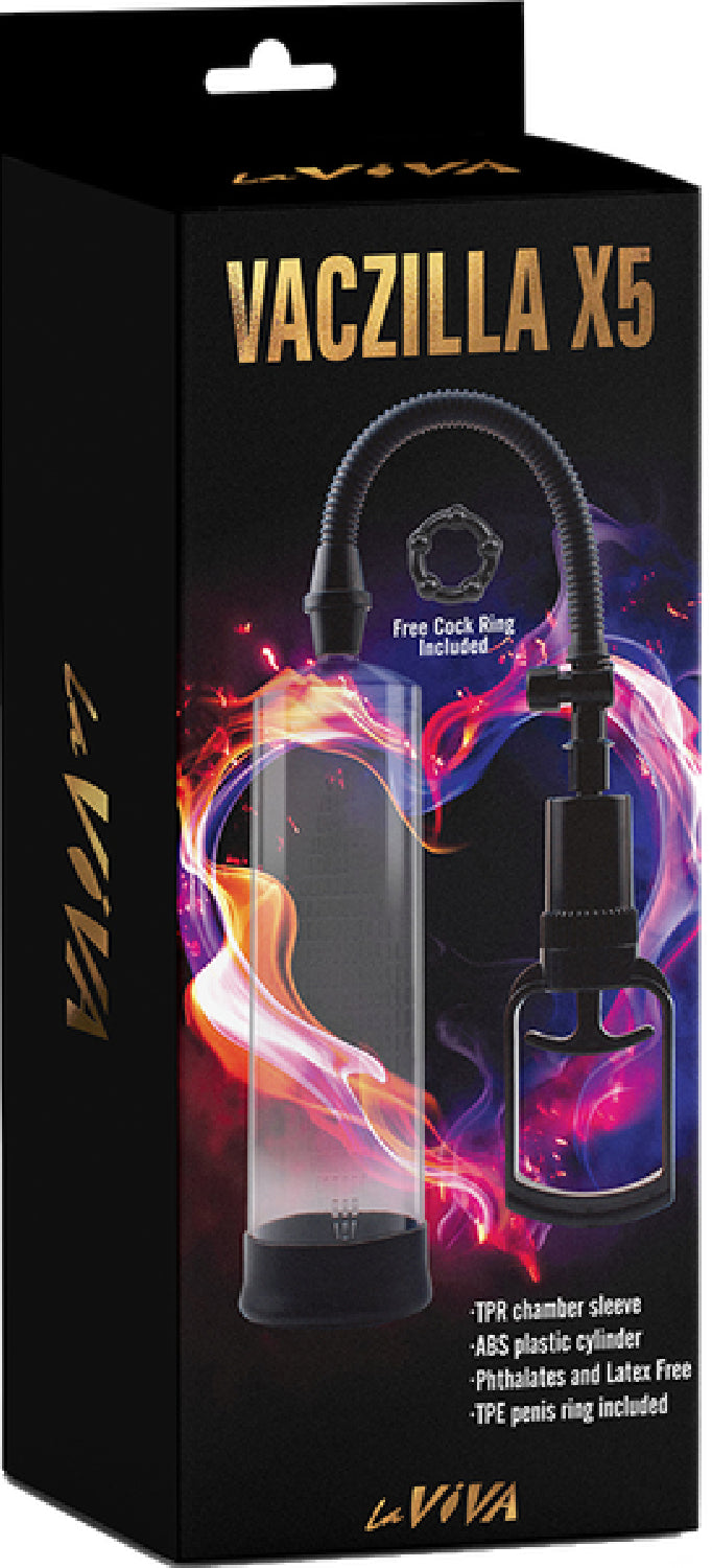 Vaczilla Penis Pump - Phthalate-Free, Latex-Free, 7.9 Inch, with TPE Ring and ABS Plastic Cylinder > Pumps > Penis Pumps