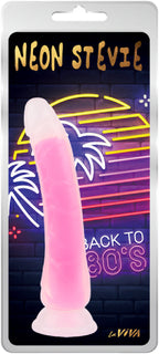 Neon Stevie 8.4 Inch – Glow-in-the-Dark Silicone Vibrator > Dildos > Realistic Dildos