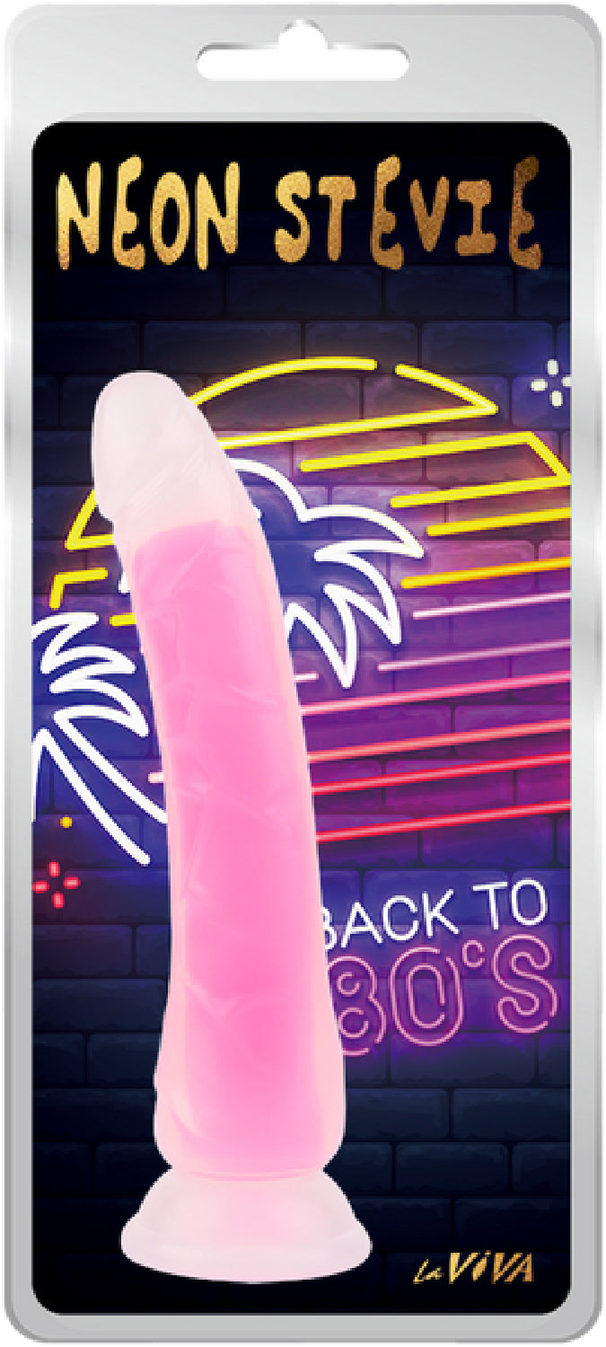 Neon Stevie 8.4 Inch – Glow-in-the-Dark Silicone Vibrator > Dildos > Realistic Dildos