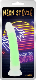 Neon Stevie 8.4 Inch – Glow-in-the-Dark Silicone Vibrator > Dildos > Realistic Dildos