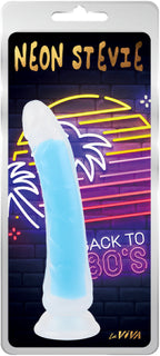 Neon Stevie 8.4 Inch – Glow-in-the-Dark Silicone Vibrator > Dildos > Realistic Dildos