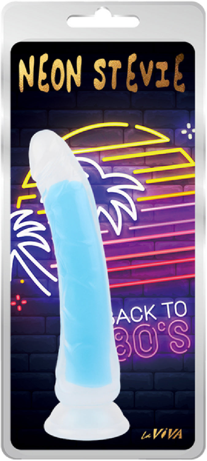 Neon Stevie 8.4 Inch – Glow-in-the-Dark Silicone Vibrator > Dildos > Realistic Dildos