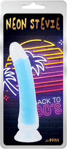 Neon Stevie 8.4 Inch – Glow-in-the-Dark Silicone Vibrator > Dildos > Realistic Dildos