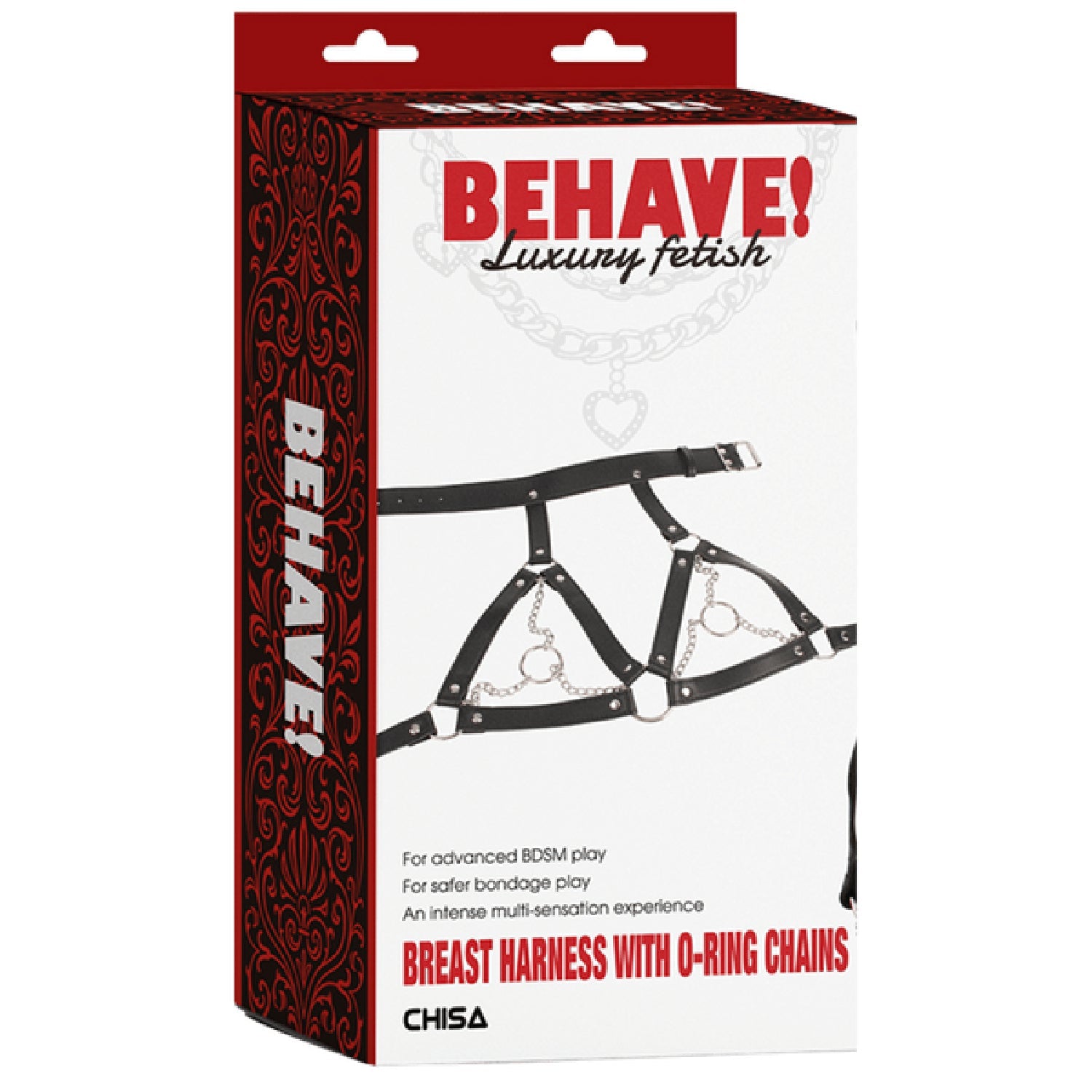 Breast Harness with O-Ring Chains – BDSM Bondage Harness Secondary image