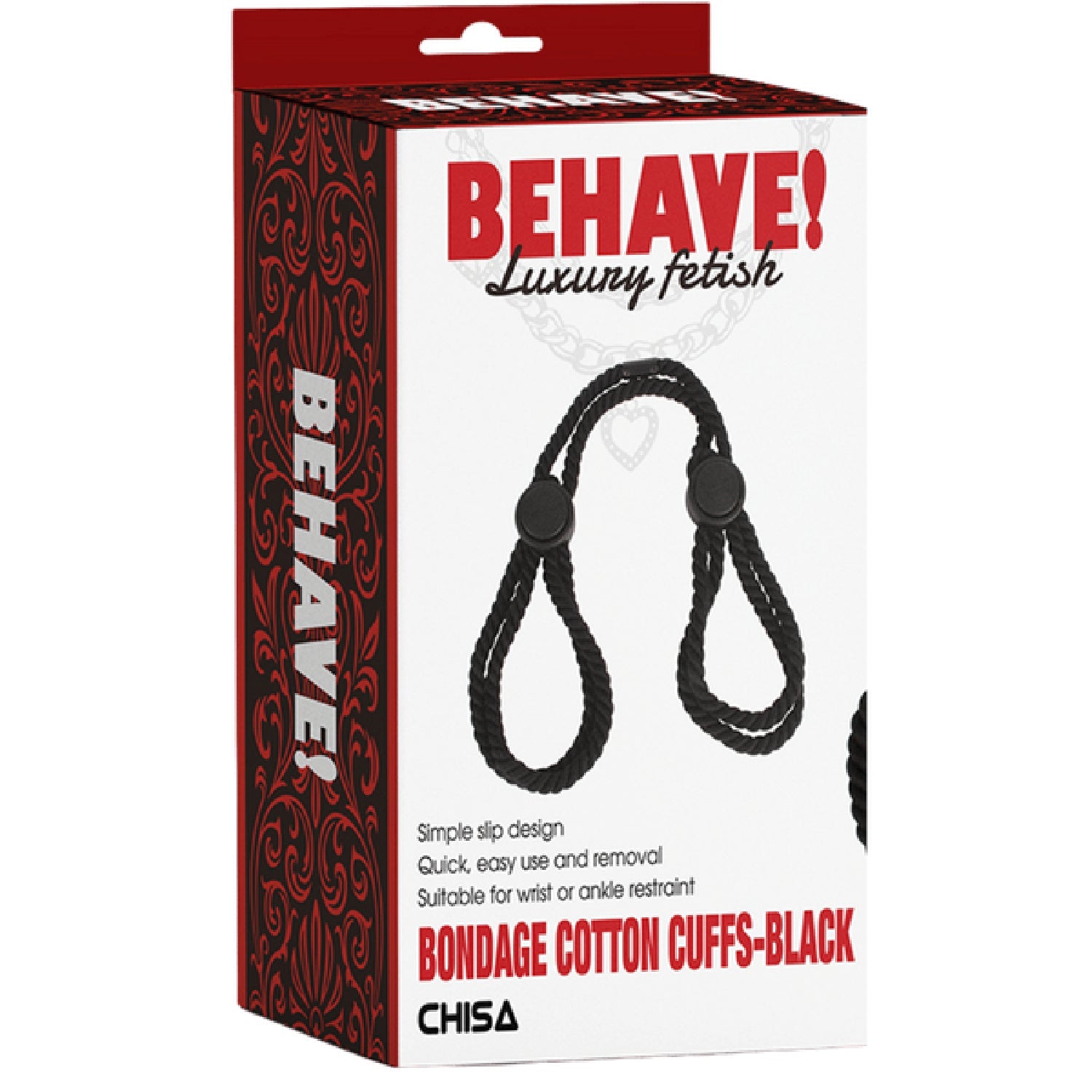 Bondage Cotton Cuffs – Simple Slip Design Restraints Secondary image