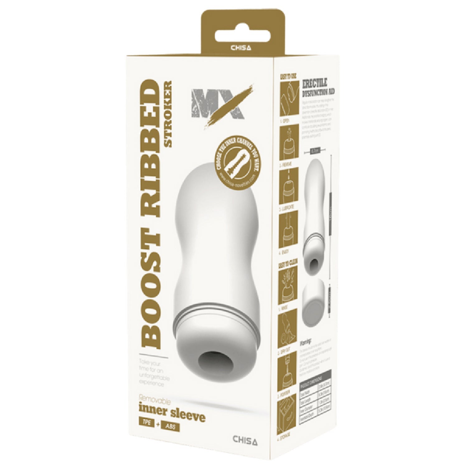 Boost Ribbed Stroker – Super-Soft 16cm Stroker > Sex Toys For Men > Masturbators Cup