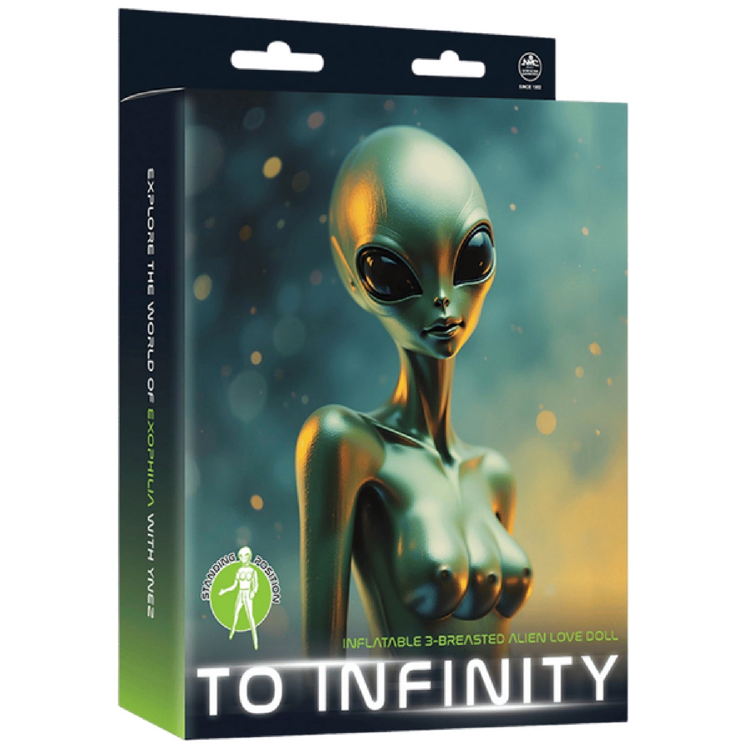 Inflatable 3-Breasted Alien Love Doll - (Ynez Standing) Secondary image