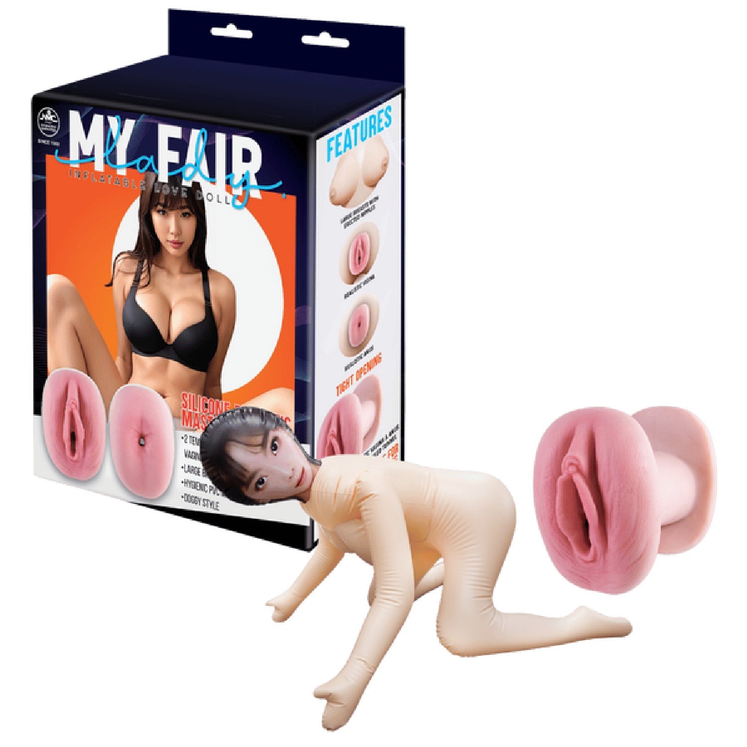 Inflatable Love Doll – 61cm Silicone Realistic Masturbator with Large Breasts > Sex Toys > Sex Dolls > Inflatable