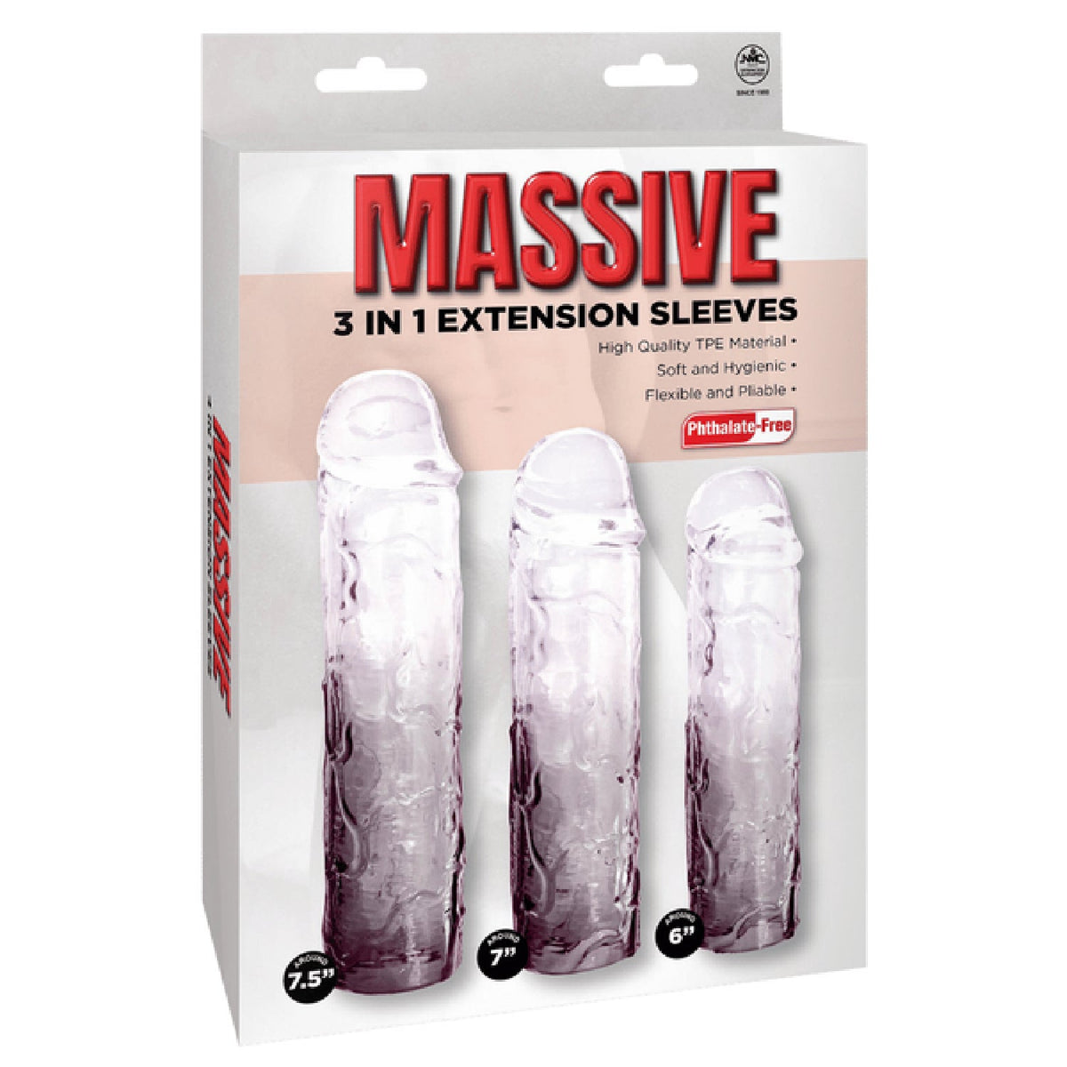 3 in 1 Extension Sleeve (Smoke) – High-Quality TPE Material Soft Flexible Sleeve with Multiple Sizes > Sex Toys For Men > Penis Sleeves