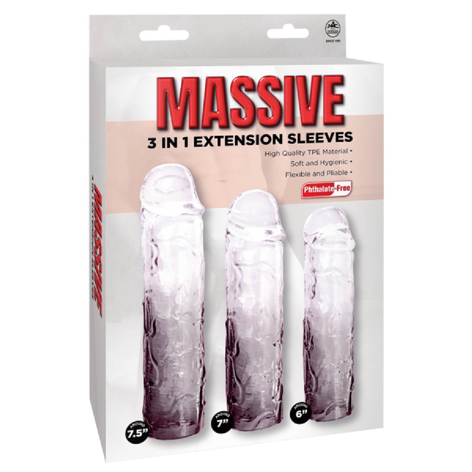 3 in 1 Extension Sleeve (Smoke) – High-Quality TPE Material Soft Flexible Sleeve with Multiple Sizes > Sex Toys For Men > Penis Sleeves