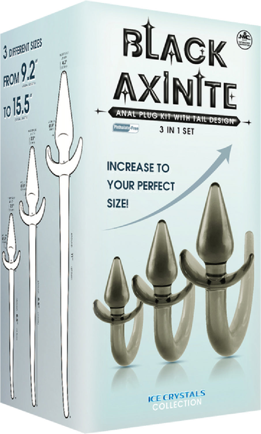 3 in 1 Anal Plug Kit – Flexible Hygienic Plug with Tail Secondary image