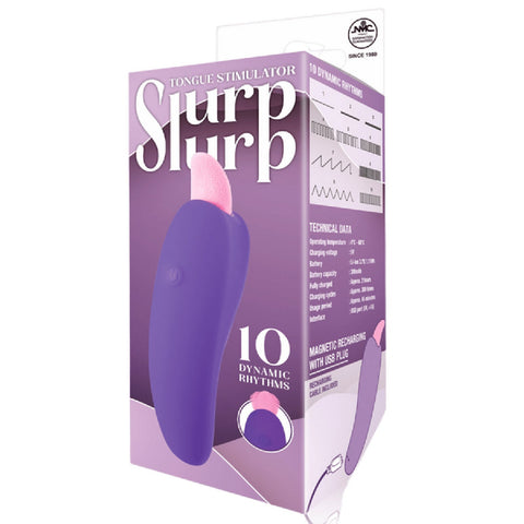 Slurp Slurp Tongue Stimulator – Magnetic Rechargeable 10 Rhythm Vibrator > Sex Toys For Ladies > Clitoral Vibrators and Stimulators