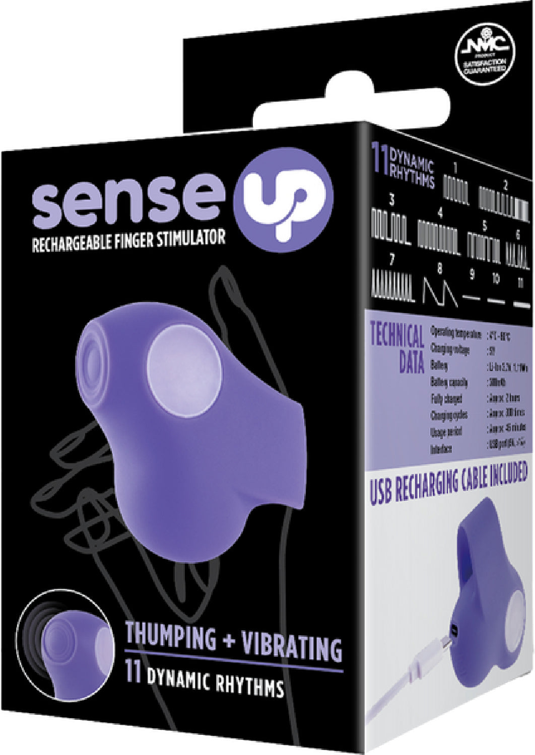 Rechargeable Finger Stimulator (Purple) – 11 Rhythm Thumping and Vibrating Finger Vibrator > Vibrators > Finger Vibrators
