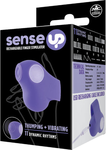 Rechargeable Finger Stimulator (Purple) – 11 Rhythm Thumping and Vibrating Finger Vibrator > Vibrators > Finger Vibrators