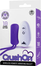 Crush On - Wireless Remote Vibrating Bullet – USB Rechargeable Silicone Bullet Vibrator > Vibrators > Mini Vibrators