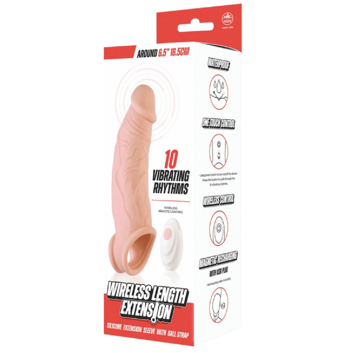 Wireless Length Extension – Waterproof 6.5 Inch Vibrating Extension Device > Sex Toys For Men > Penis Sleeves