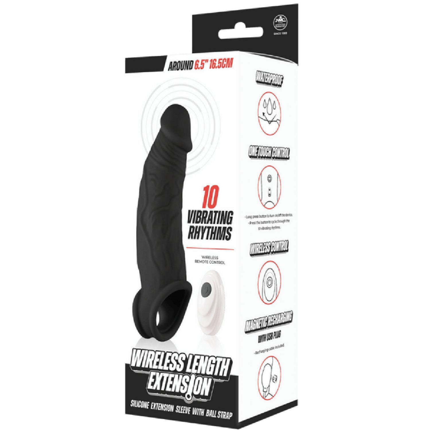 Wireless Length Extension – Waterproof 6.5 Inch Vibrating Extension Device > Sex Toys For Men > Penis Sleeves