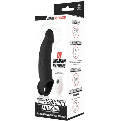 Wireless Length Extension – Waterproof 6.5 Inch Vibrating Extension Device > Sex Toys For Men > Penis Sleeves
