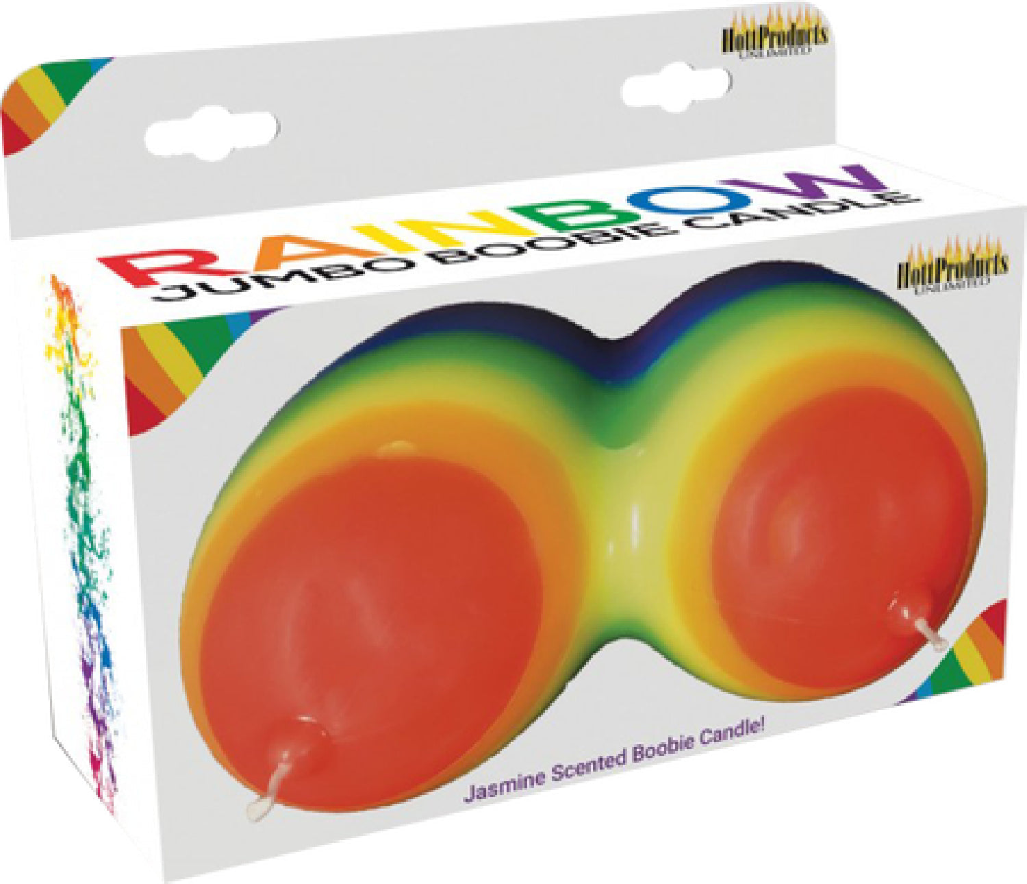 Rainbow Jumbow Boobie Candle – Decorative Candle Secondary image