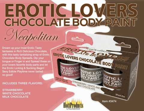 Chocolate Lovers Neapolitan – Assorted Flavours Edible Body Paints Set > Essentials > Bath & Body