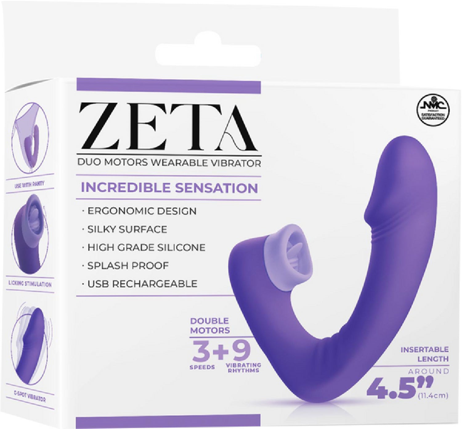Dual Motor Wearable Vibrator – Splashproof 4.5 Inch USB Rechargeable Vibrator > Vibrators >
