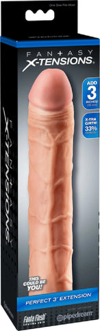 Fantasy X-Tensions Perfect 3 Inch Extension – Penis Extension Sleeve > Sex Toys For Men > Penis Sleeves