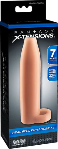 Fantasy X-tensions Real Feel Enhancer XL – 7 Inch Erection Enhancer > Sex Toys For Men > Penis Sleeves