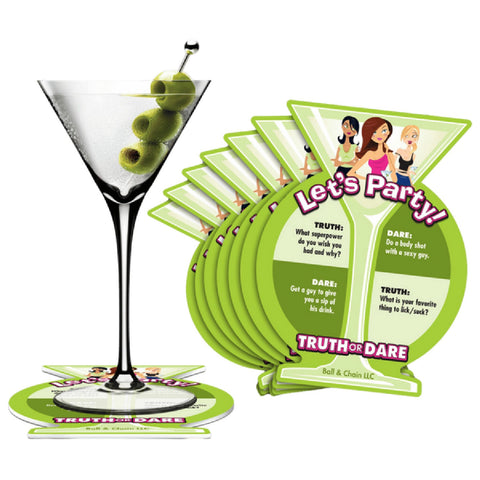 Truth or Dare Party Coasters – Party Game Accessories One Size > Novelties > Party Supplies
