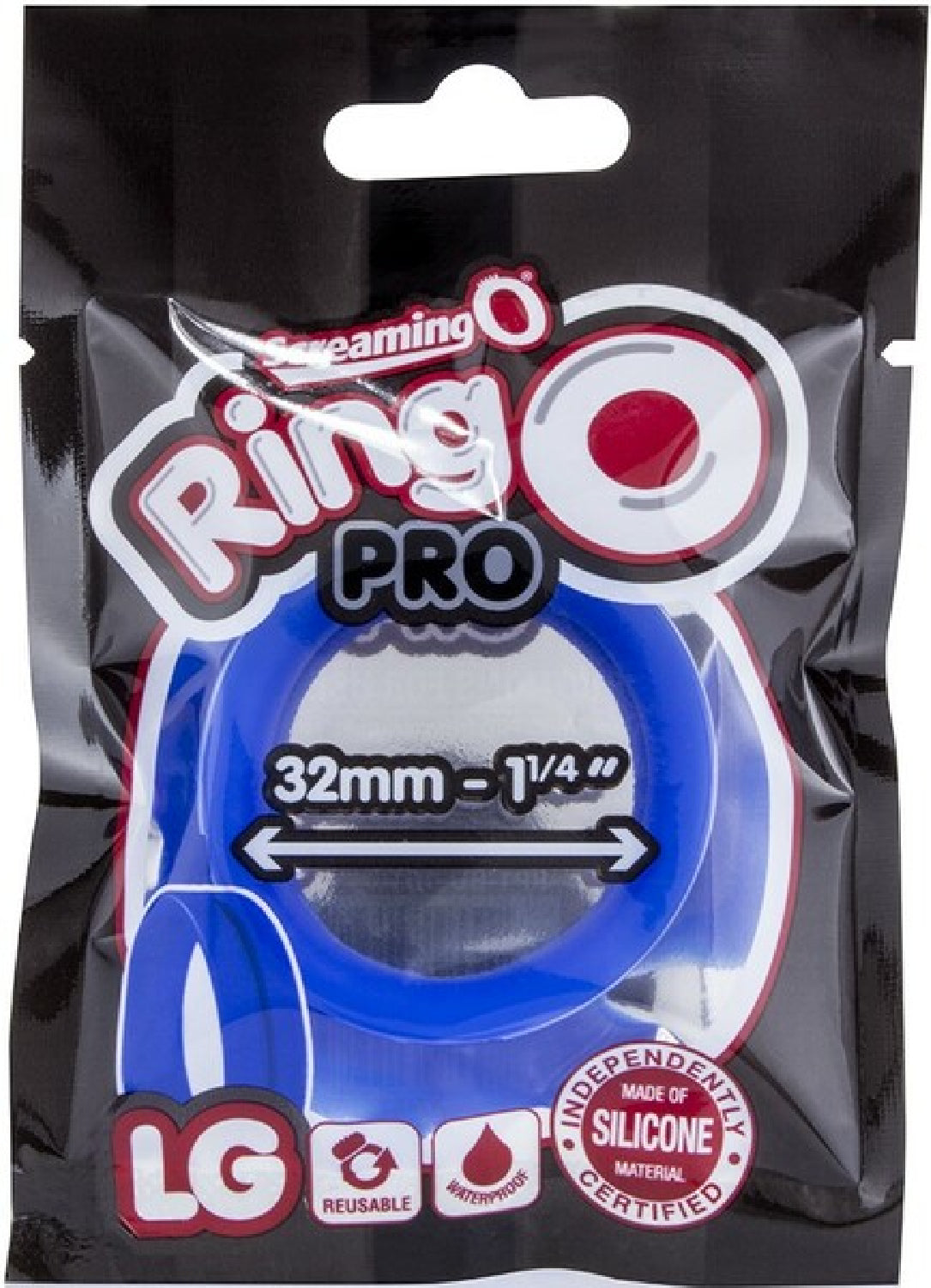 RingO Pro LG – Body-Safe Silicone Stretchy 1.25 Inch Penis Ring > Cock Ring > Single