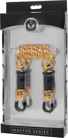 Deluxe Adjustable Nipple Clamps – Gold Barrel Style Sensation Play Accessory > Sex Toys > Nipple Clamps