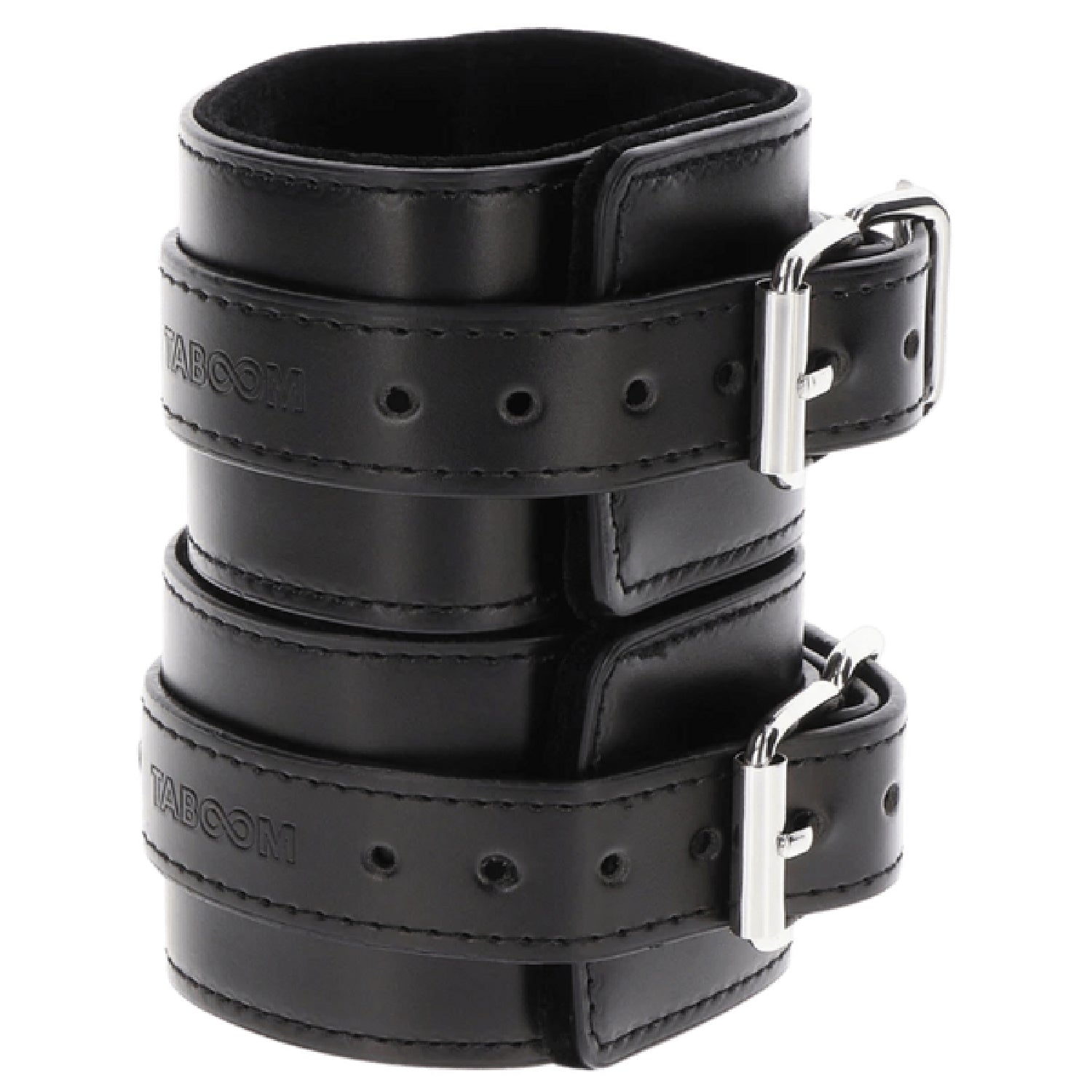 Taboom Wrist Cuffs – Adjustable Vegan Leather Bondage Wrist Cuffs with Velvet Lining > Bondage Gear > Restraints