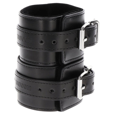 Taboom Wrist Cuffs – Adjustable Vegan Leather Bondage Wrist Cuffs with Velvet Lining > Bondage Gear > Restraints