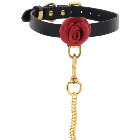 Taboom Wild Roses Collar and Leash – Faux Leather BDSM Accessories > Bondage Gear > Collars & Leashes