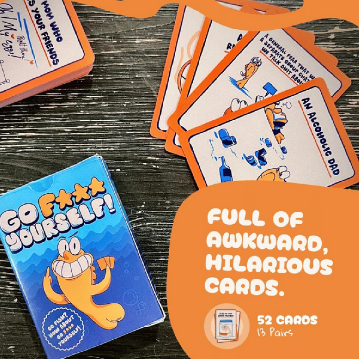 Go Fish Card Game – Adult Humor Party Game with Outrageous Offensive Prompts > Novelties > Card Games