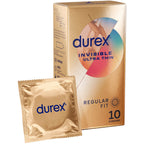 Durex Invisible Regular – Ultra Thin 54mm Nominal Width Condoms 10 Pack > Essentials > Condoms