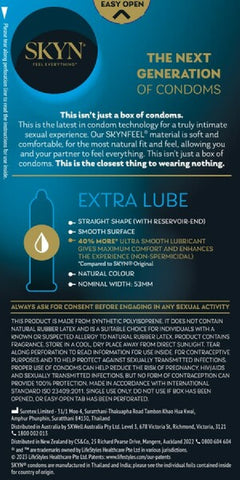 Skyn Extra Lubricated Condoms – Ultra Smooth Long-Lasting 10 Pack > Essentials > Condoms