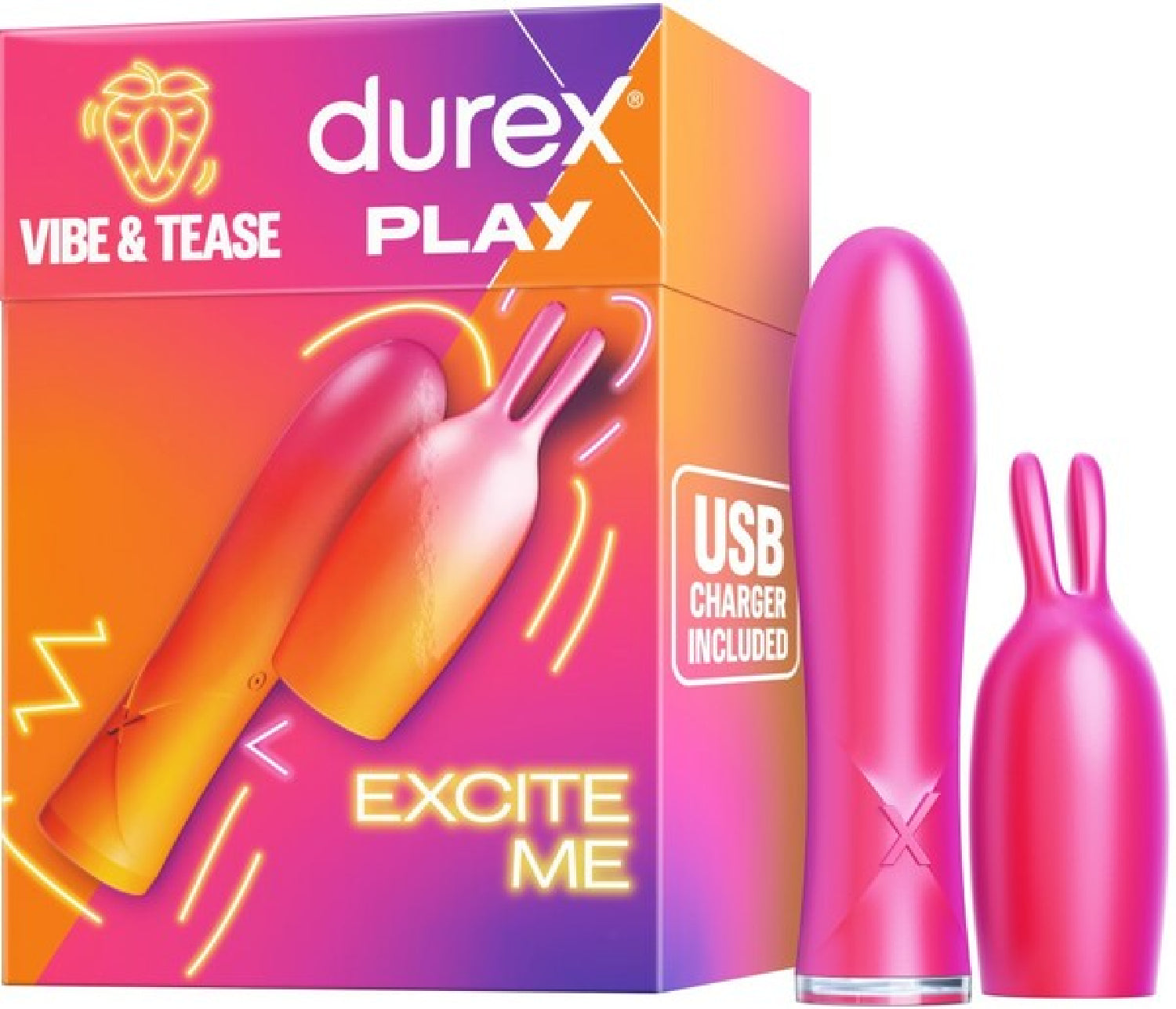 Durex Play Vibe & Tease 2-in-1 – Multi-Speed Vibrator with Teaser Tip > Vibrators > Mini Vibrators Main image