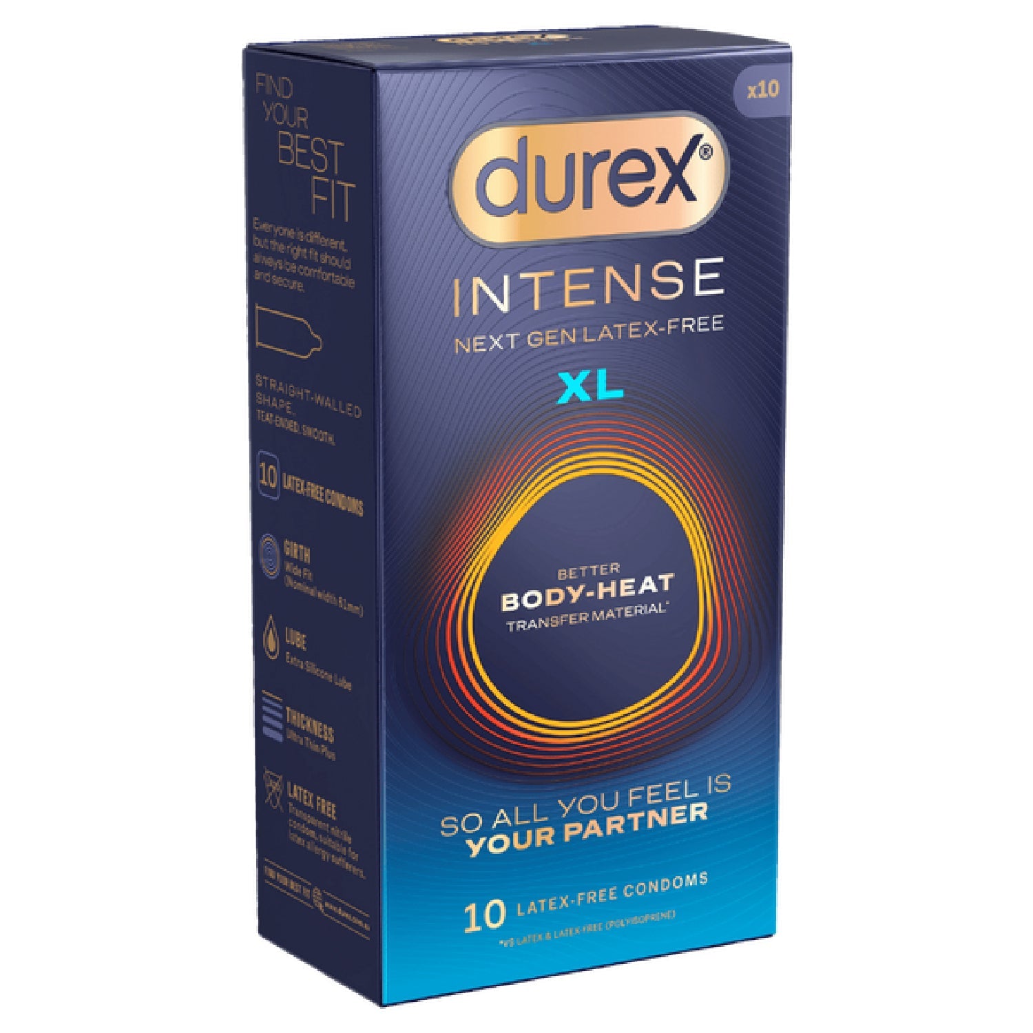 Durex Intense XL – Premium Latex-Free Condom 10 Pack > Essentials > Condoms