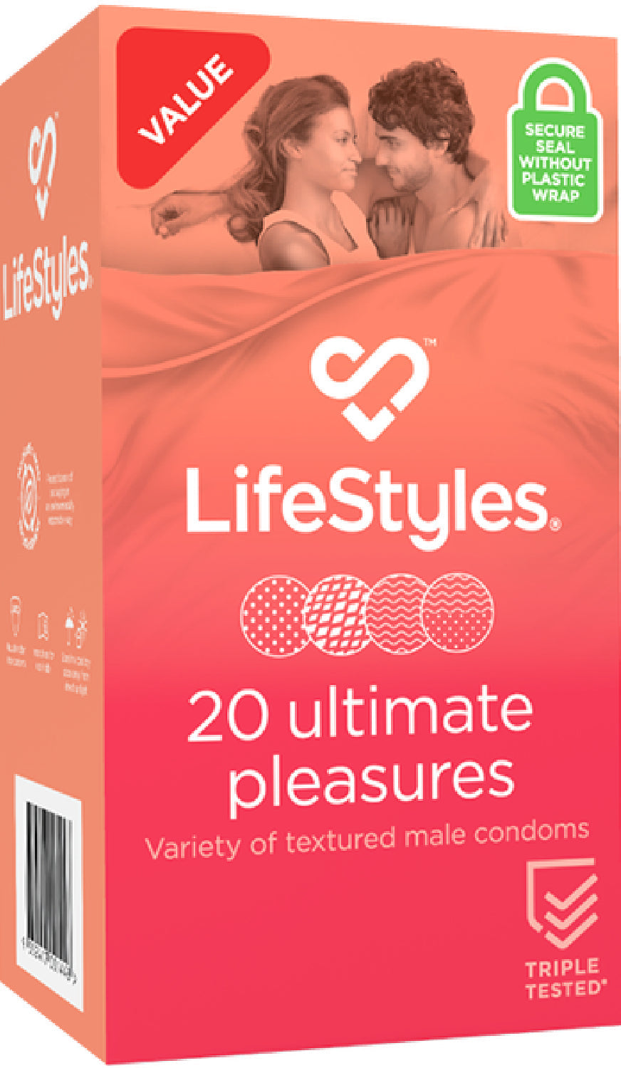LifeStyles Ultimate Pleasures Variety Textured Condoms – Pack of 20 Condoms One Size > Essentials > Condoms